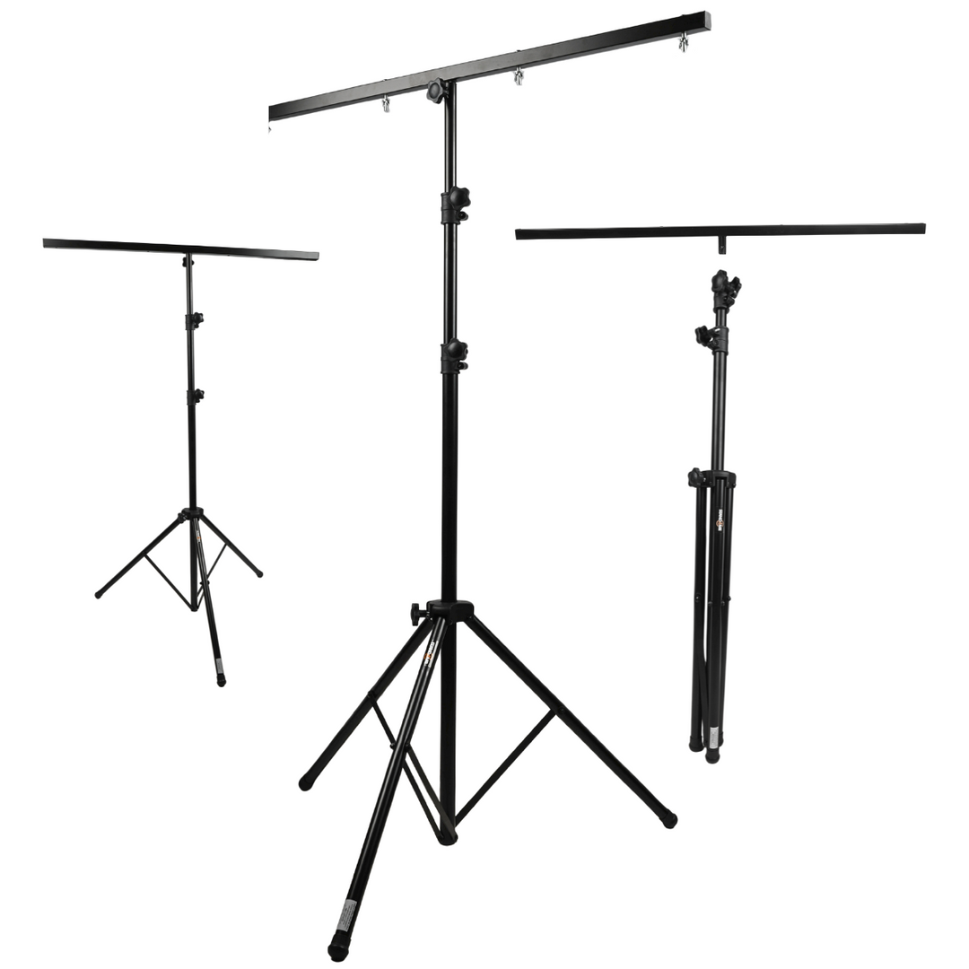 Pied d’éclairage avec perche 120-265 cm (10 kg)