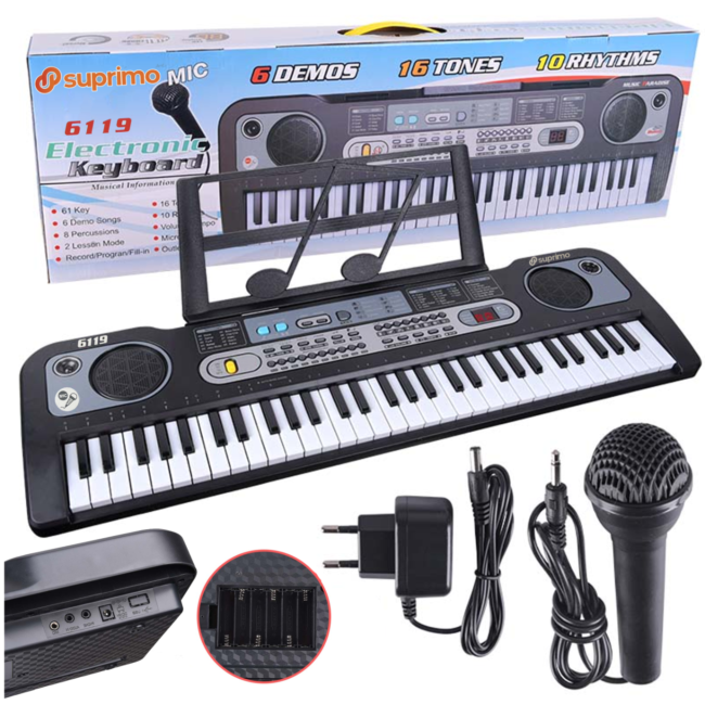 SUPRIMO 6119 clavier à touches d’orgue avec microphone