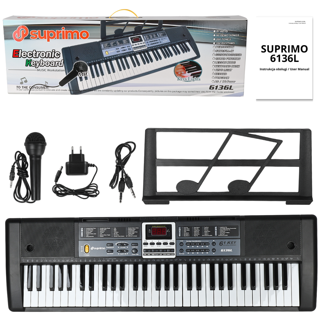 SUPRIMO 6136L keyboard avec microphone