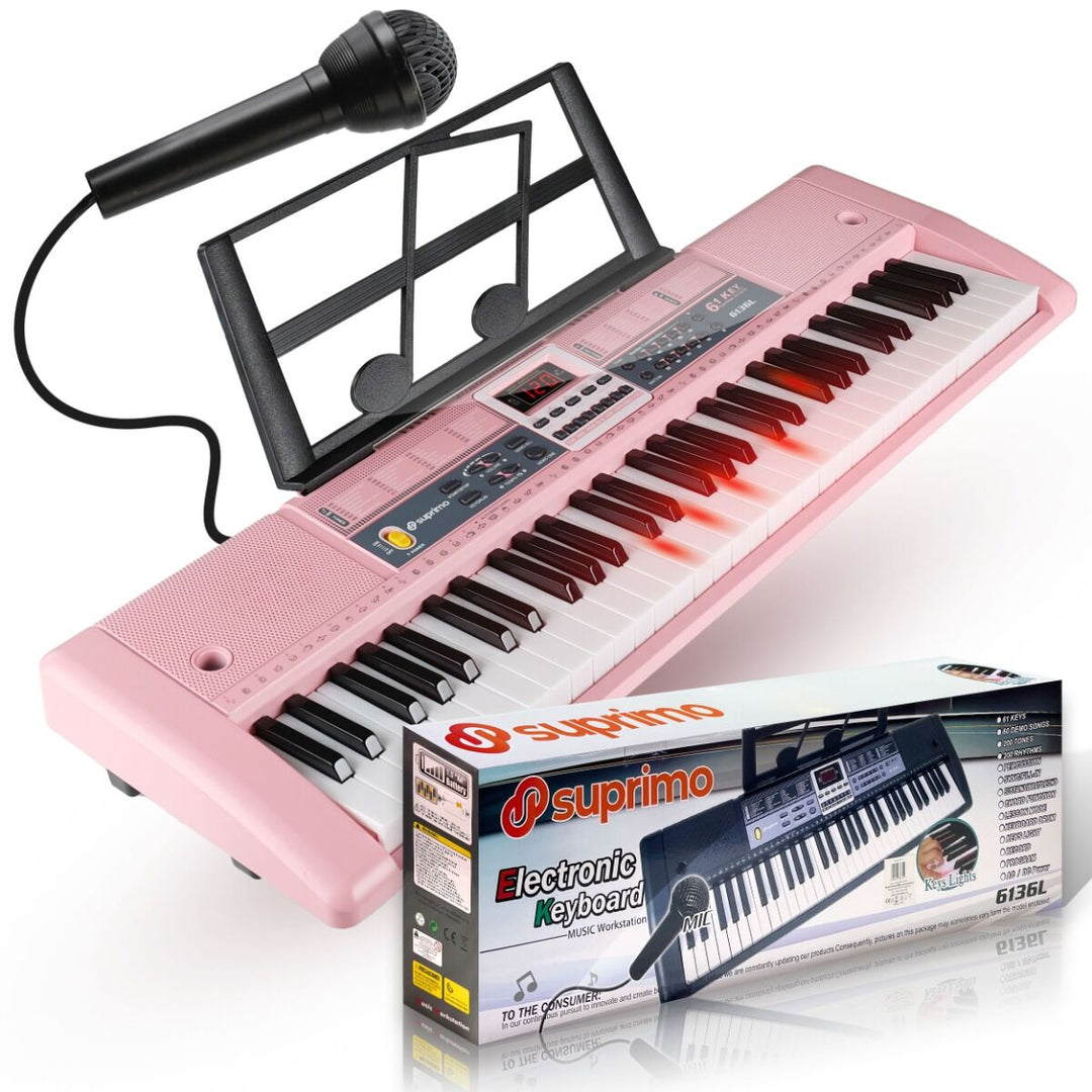 Suprimo Craviers pour enfants avec Microphones – Rose