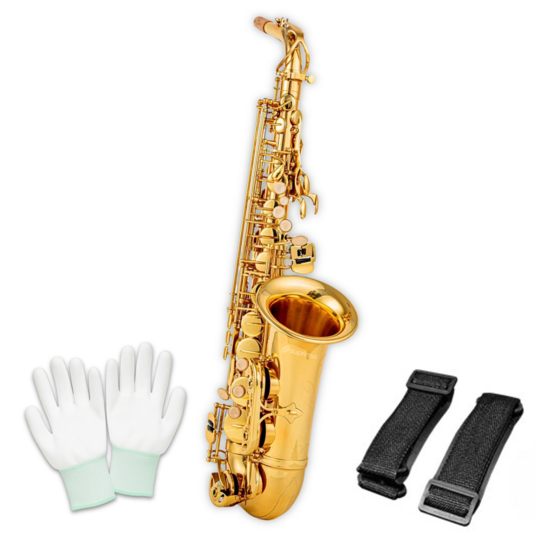Suprimo Alto Saxo Saxophone alto en E♭ – Set avec étui et accessoires