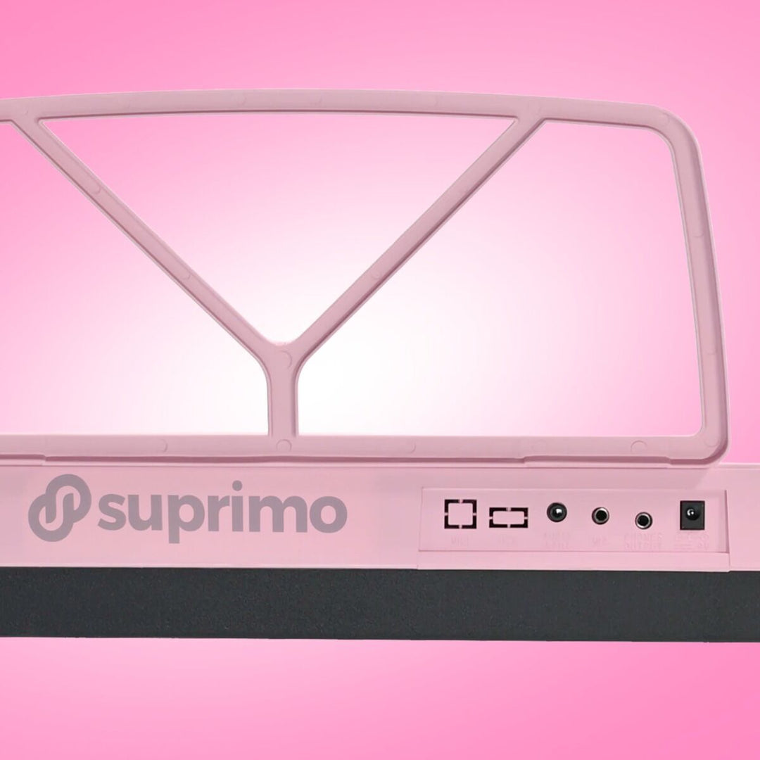 SUPRIMO Craviers 61 touches Pink avec Microphones et pupitre