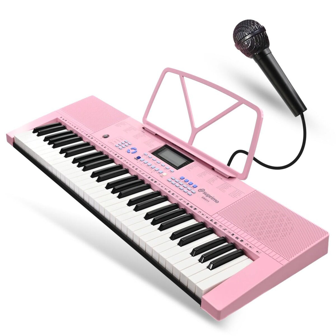SUPRIMO Craviers 61 touches Pink avec Microphones et pupitre