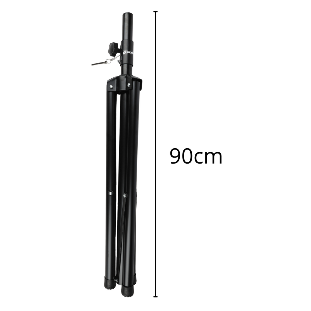 Stand d’enceinte Tripode noir avec goupille de sécurité