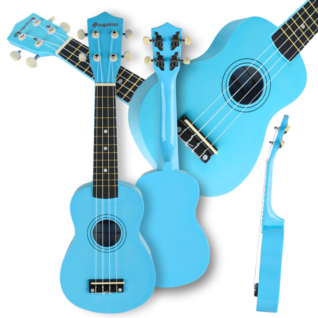 Ukulélé soprano, bleu