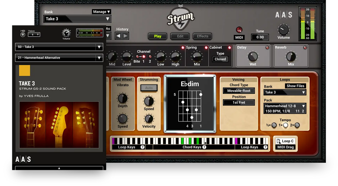 Strum GS-2 Acoustique Électrique + SoundPacks