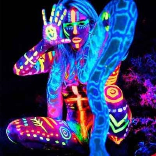 UV face and body paint for 25 people