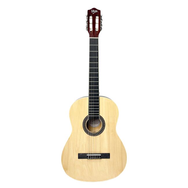 V-Tone CG TWO NT Guitares classique 4/4 Natural, kit de démarrage avec étui et accessoires