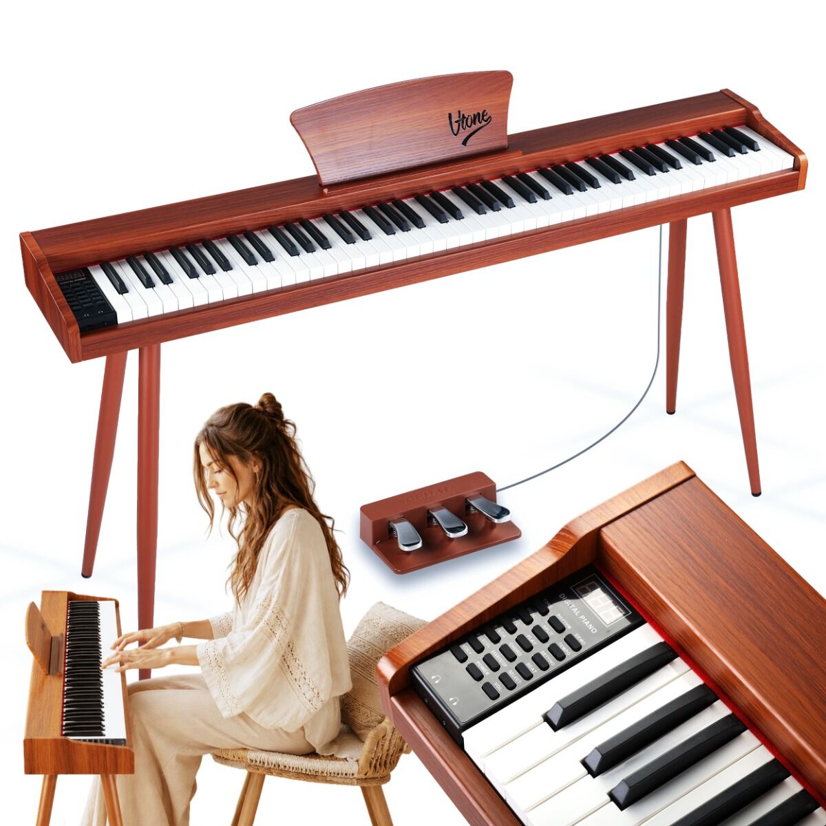 Grooveland DDP-140 Piano électrique (Sombre)