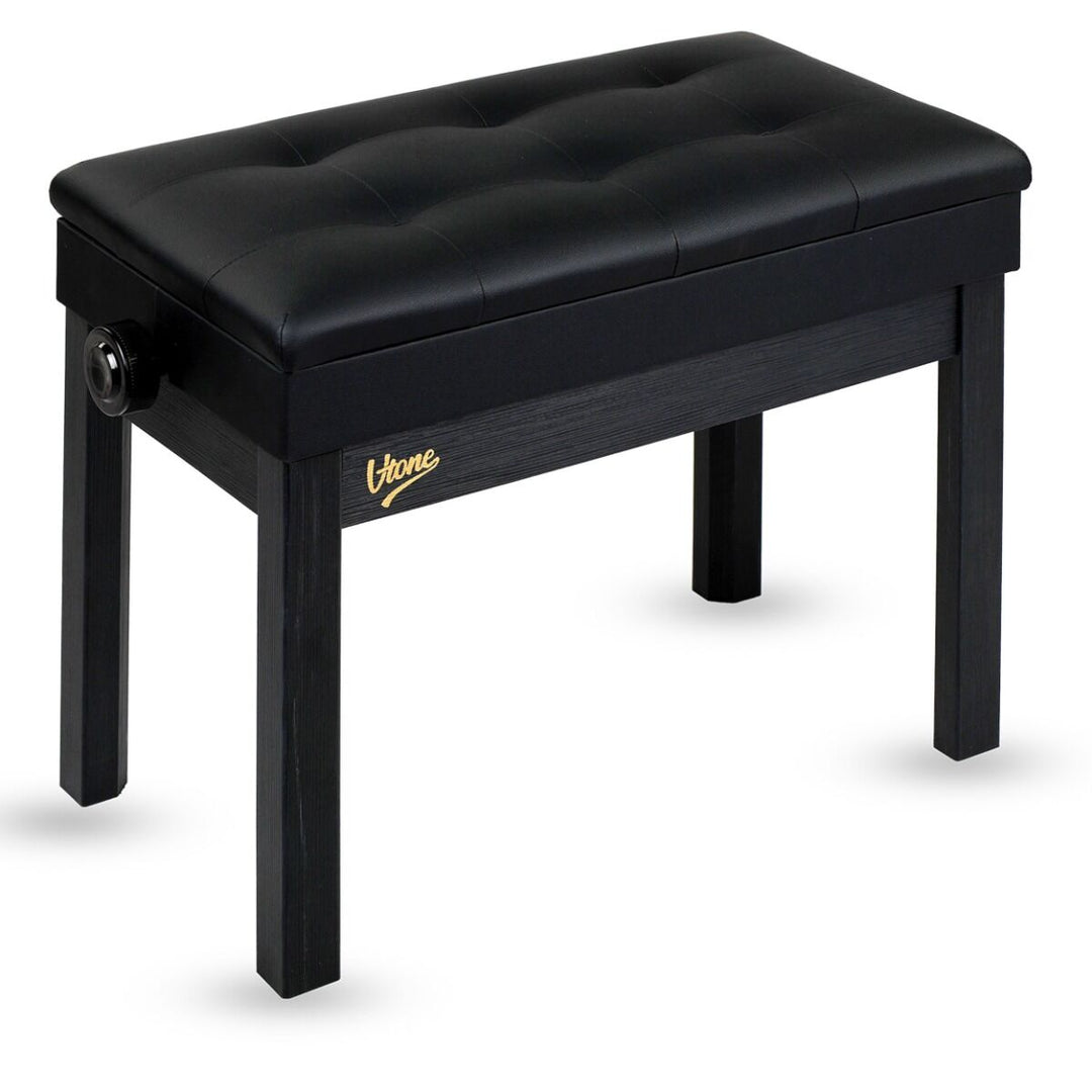 V-TONE Banquette de piano et de Craviers avec rangement, noire