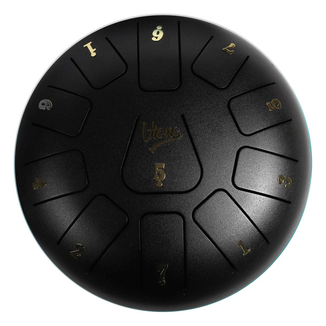 Tongue Drum 8" noir avec accessoires (11 tons)