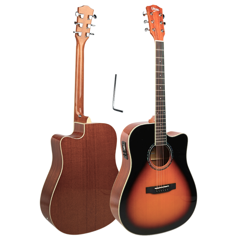 V-TONE VEAG1 CE VS guitare électro-acoustique 4/4 dreadnought pan coupé sunburst