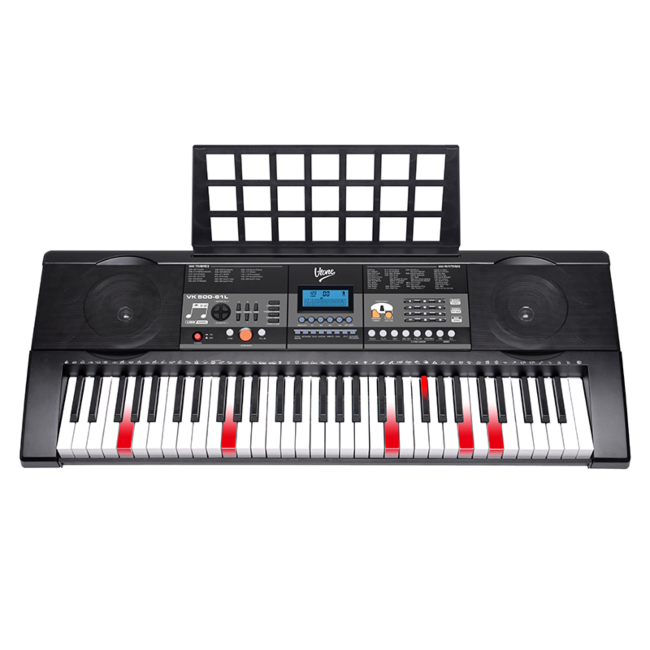 V-TONE VK-500 61L Craviers – 61 touches avec fonction d'apprentissage LED pour enfants et débutants