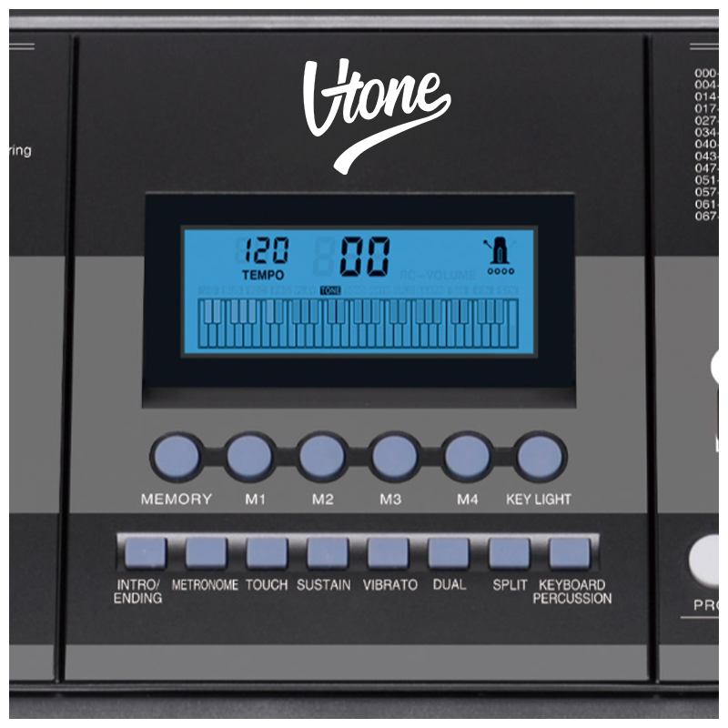 V-TONE VK-500 61L Craviers – 61 touches avec fonction d'apprentissage LED pour enfants et débutants