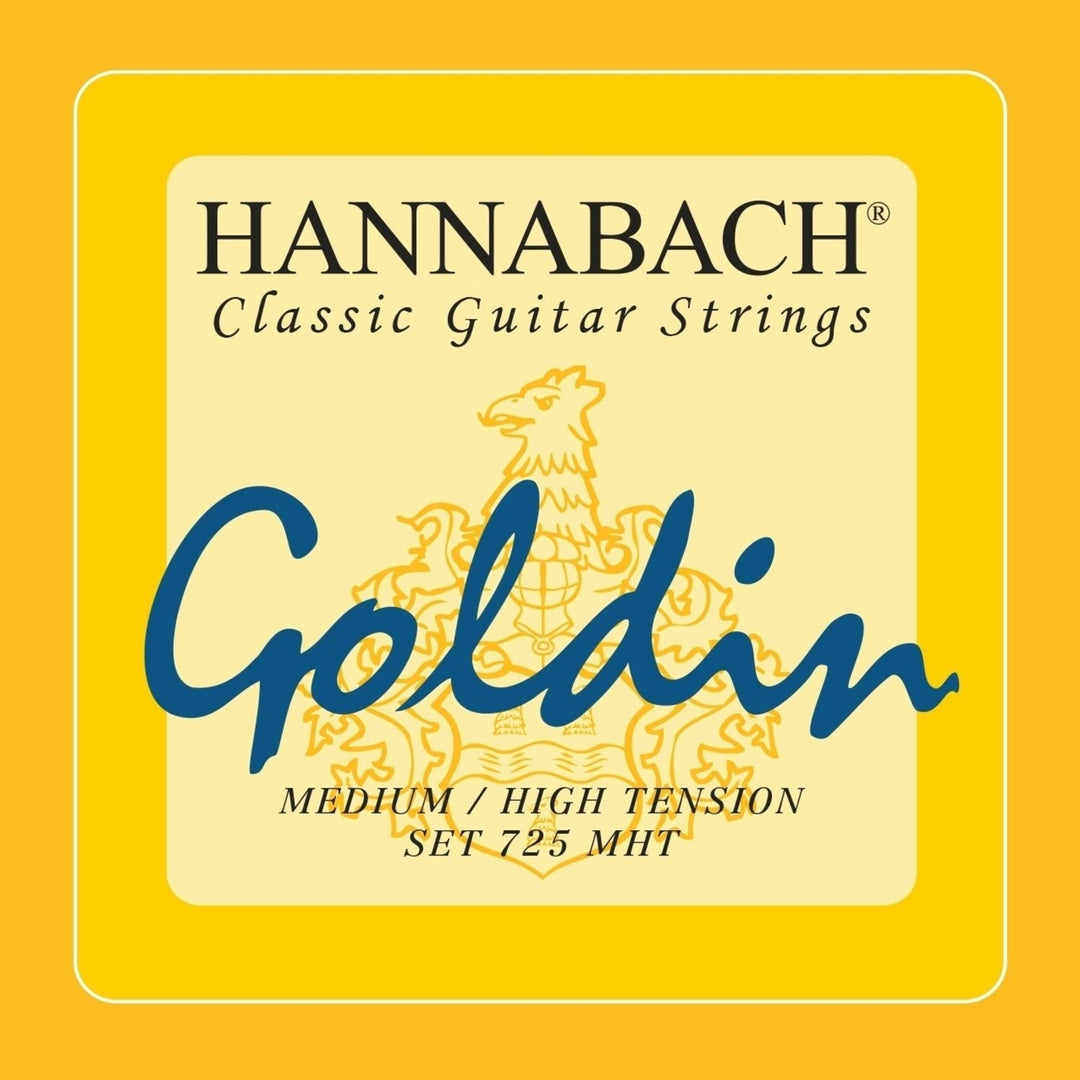 Hannabach Cordes pour Guitares classiques Series 725 medium/High Tension Goldin - jeu de 3 cordes aiguës (7258MHTC)