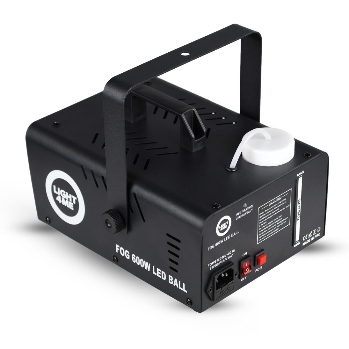 Light4Me Fog 600W LED Ball Fog Machine – RGB Disco Effect