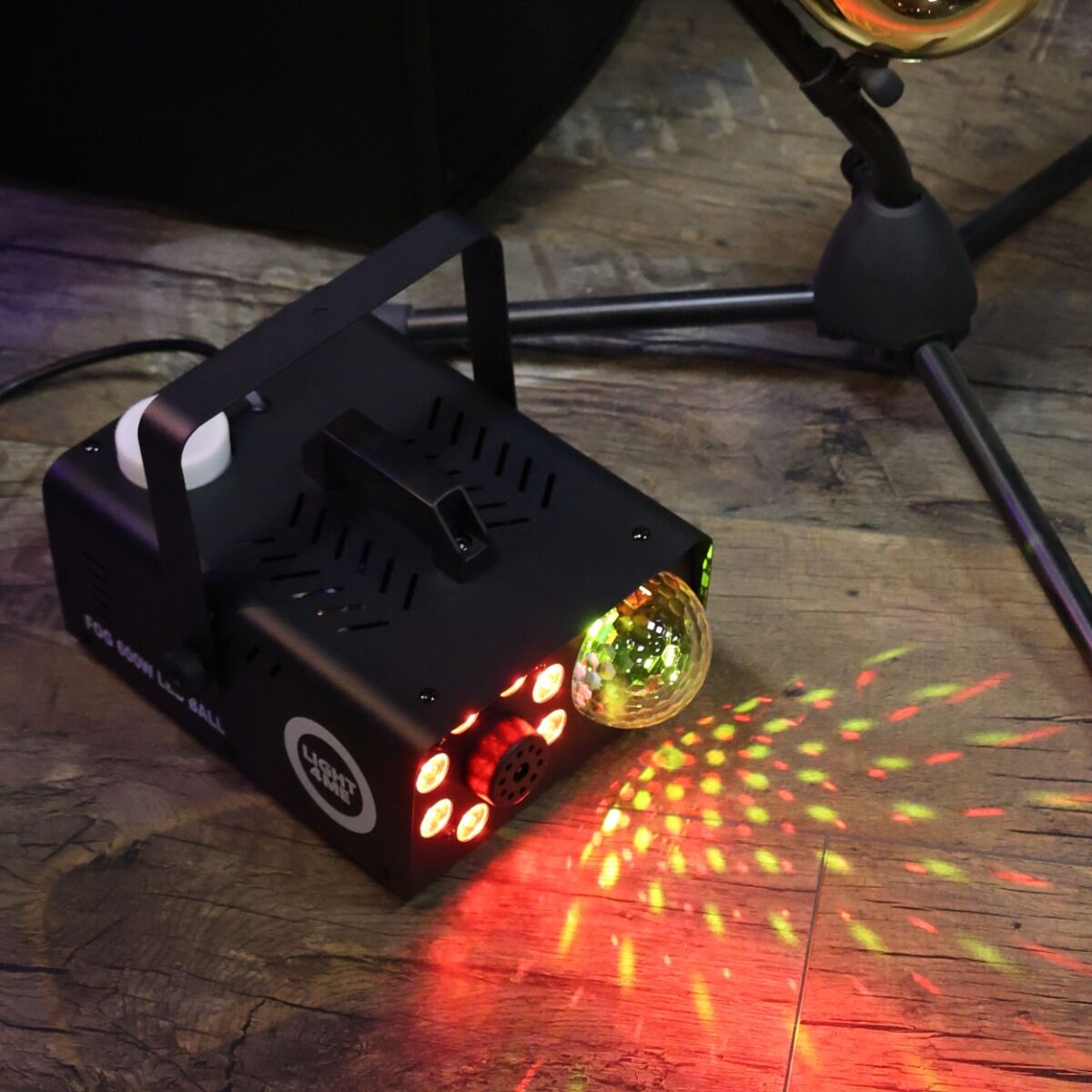 Light4Me Fog 600W LED Ball Fog Machine – RGB Disco Effect