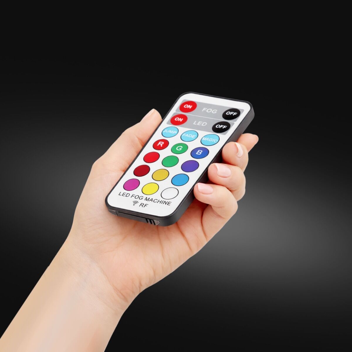 Light4Me Fog 600W LED Ball Fog Machine – RGB Disco Effect