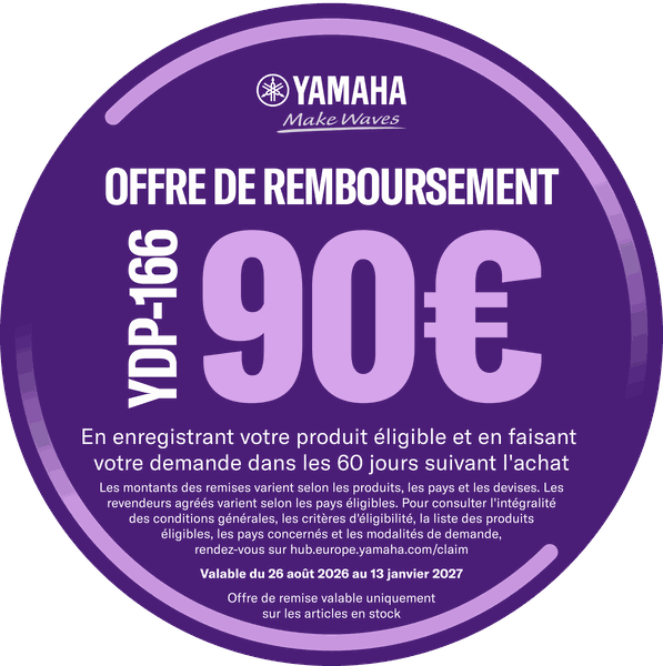 Offre de remboursement Yamaha : recevez 90 € – voir comment