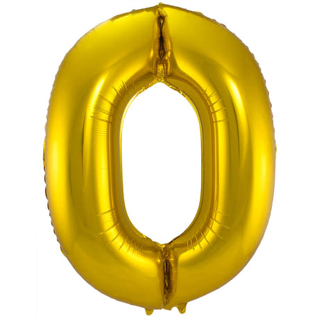 Ballon en Forme de Chiffre 0 (Or, 86 cm)