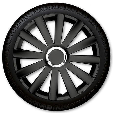 15" Spyder Pro jeu d'enjoliveurs noirs