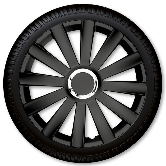 16" Spyder Pro jeu d'enjoliveurs noirs