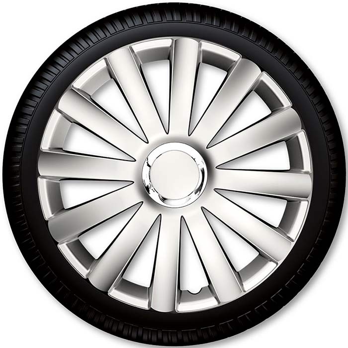 17" Spyder Pro ensemble d'enjoliveurs argentés