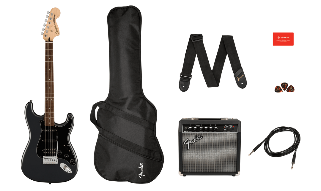 Fender Squier Sonic Stratocaster El-Guitar Start Package (noir)