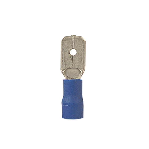 Cosse de câble bleue mâle plate 1,5-2,5mm2 10 pièces