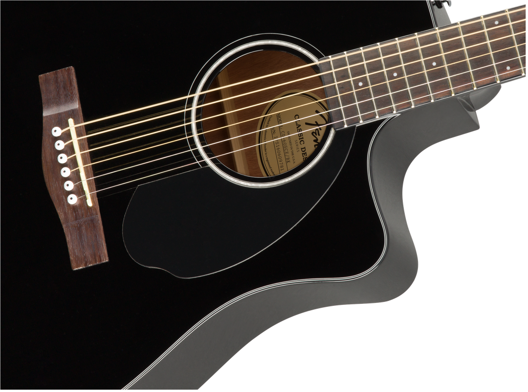 Fender CD-60SCE Dreadnought Guitare Western (Sort)