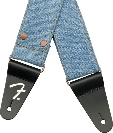 Sangle Guitare Fender x Wrangler Denim (Light Indigo, 2")
