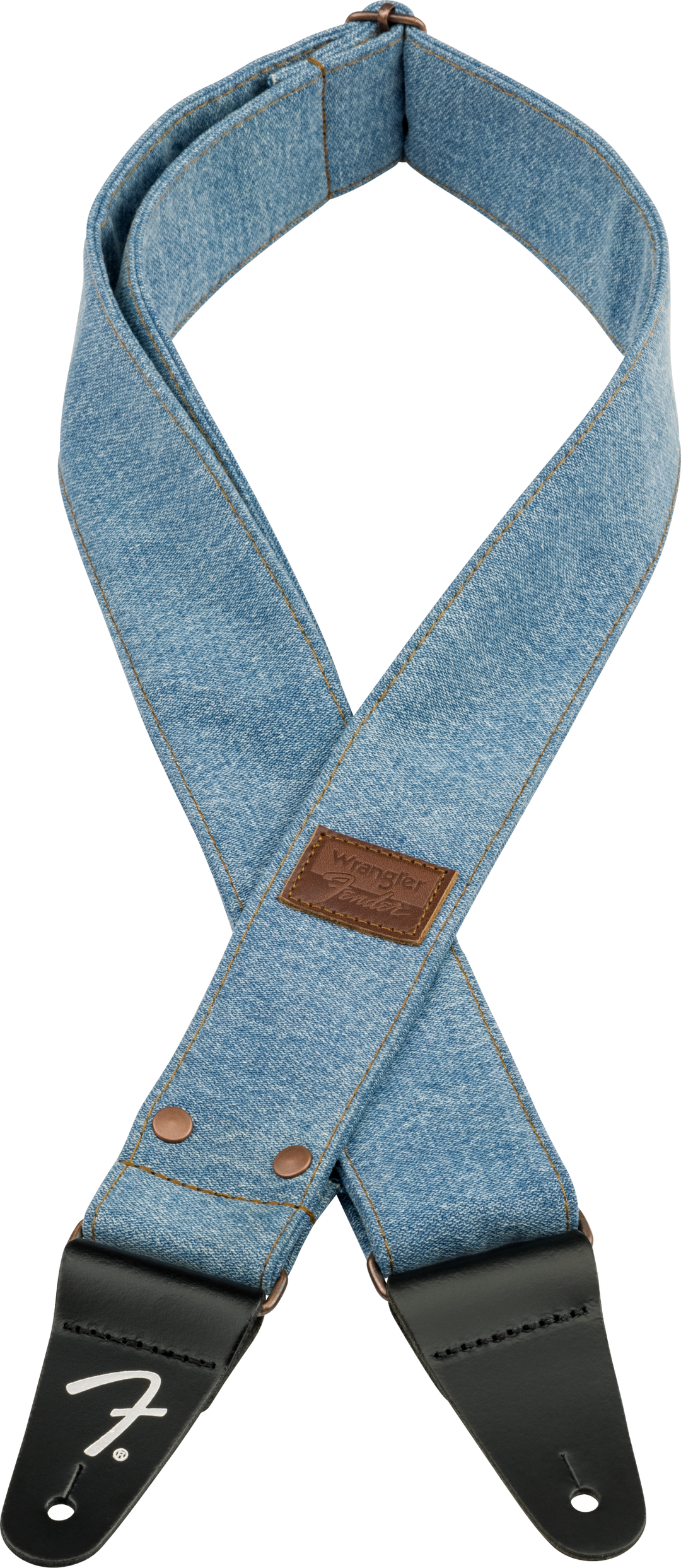 Sangle Guitare Fender x Wrangler Denim (Light Indigo, 2")