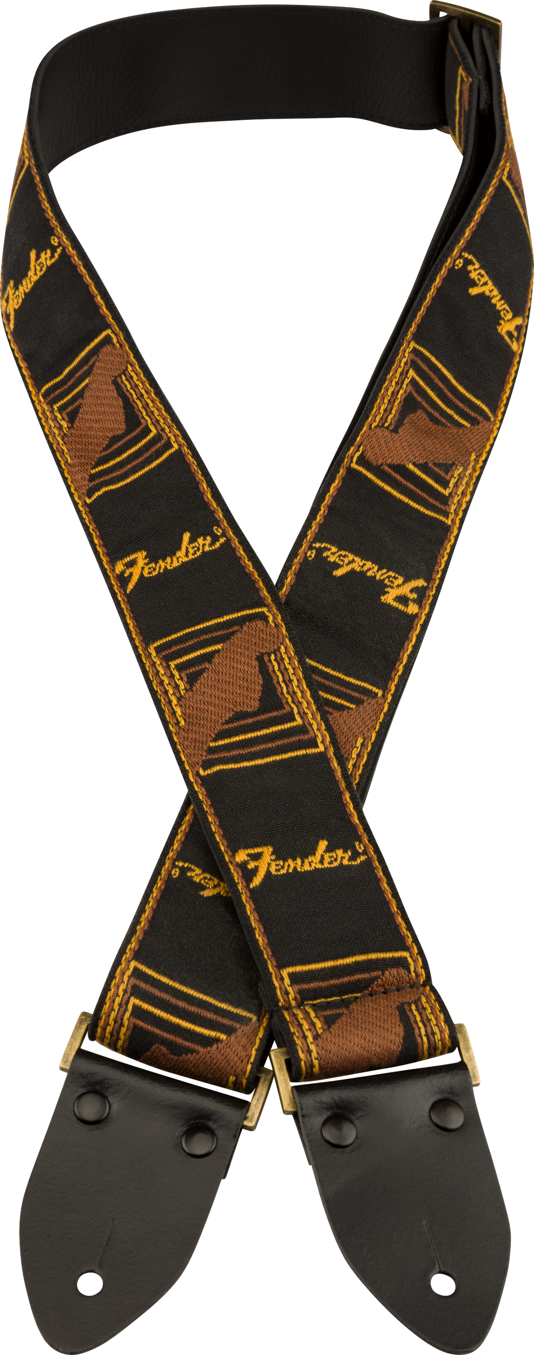 Sangle Guitare Fender Legacy Vintage (Black/Yellow/Brown, 2")