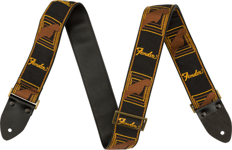 Sangle Guitare Fender Legacy Vintage (Black/Yellow/Brown, 2")