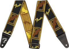 Sangle Guitare Fender Weighless (Black/Yellow/Brown, 2")