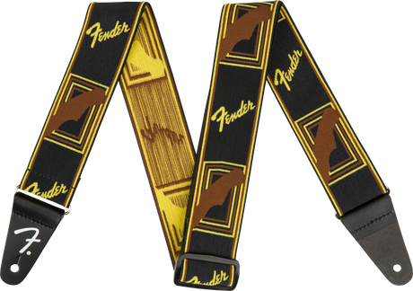 Sangle Guitare Fender Weighless (Black/Yellow/Brown, 2")