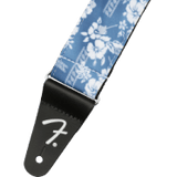 Fender Hawaiian Guitar Strap (Blue Floral, 2")