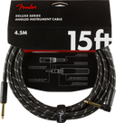 Câble Guitare Fender Deluxe Vinkelstik (Black Tweed, 4,5m)