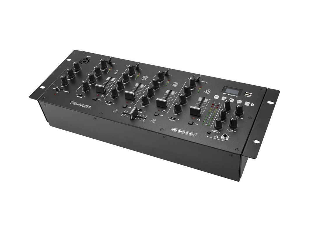 OMNITRONIC PM-444Pi Mixeur DJ 4 canaux avec lecteur & interface USB