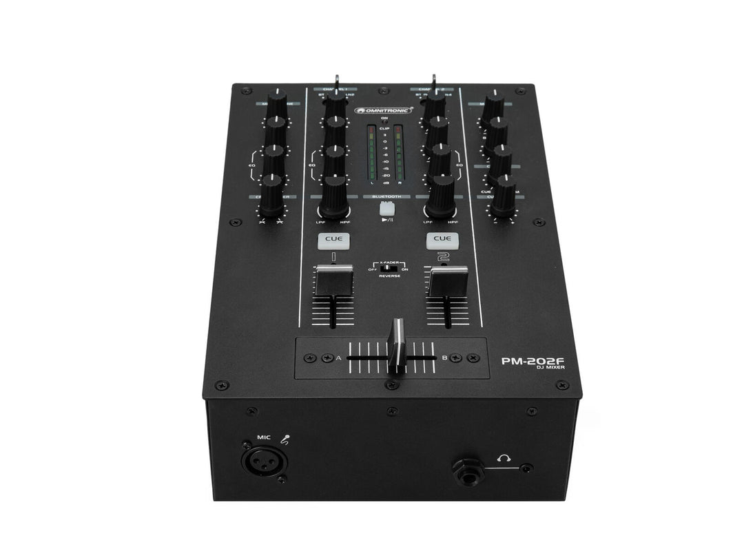 OMNITRONIC PM-202F mixeur DJ 2 canaux avec filtre et Bluetooth
