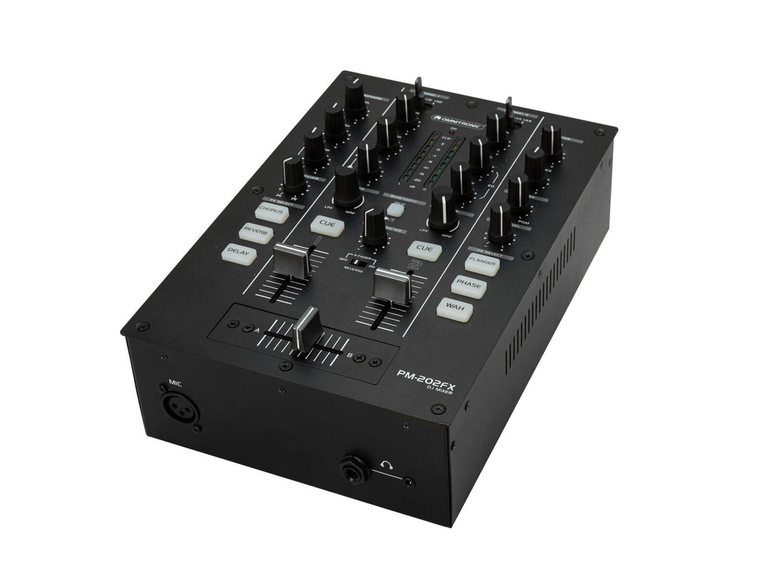 OMNITRONIC PM-202FX Table de mixage DJ 2 canaux avec filtre, FX et Bluetooth