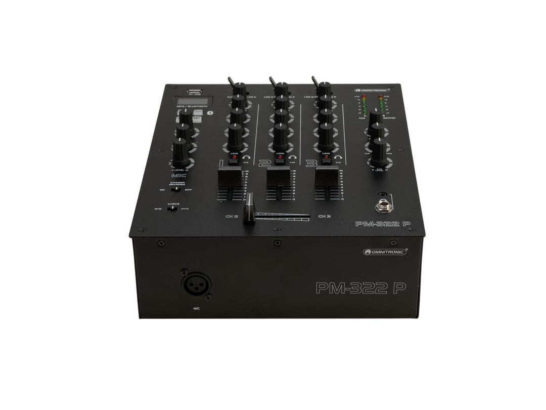 OMNITRONIC PM-322P table de mixage DJ 3 canaux avec Bluetooth & lecteur USB