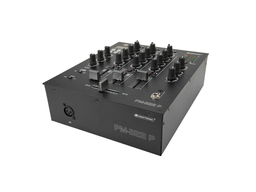 OMNITRONIC PM-322P table de mixage DJ 3 canaux avec Bluetooth & lecteur USB