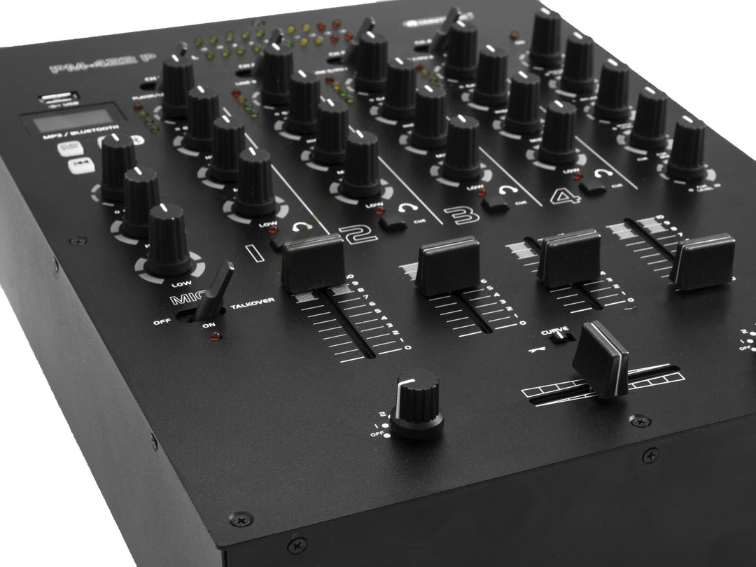 OMNITRONIC PM-422P Mixeur DJ 4 canaux avec Bluetooth & lecteur USB