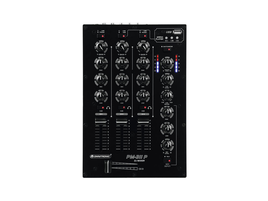 OMNITRONIC PM-311P Table de mixage DJ avec lecteur