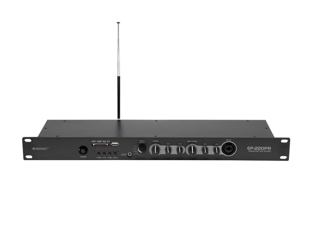 OMNITRONIC EP-220PR Préamplificateur avec lecteur MP3 et radio FM