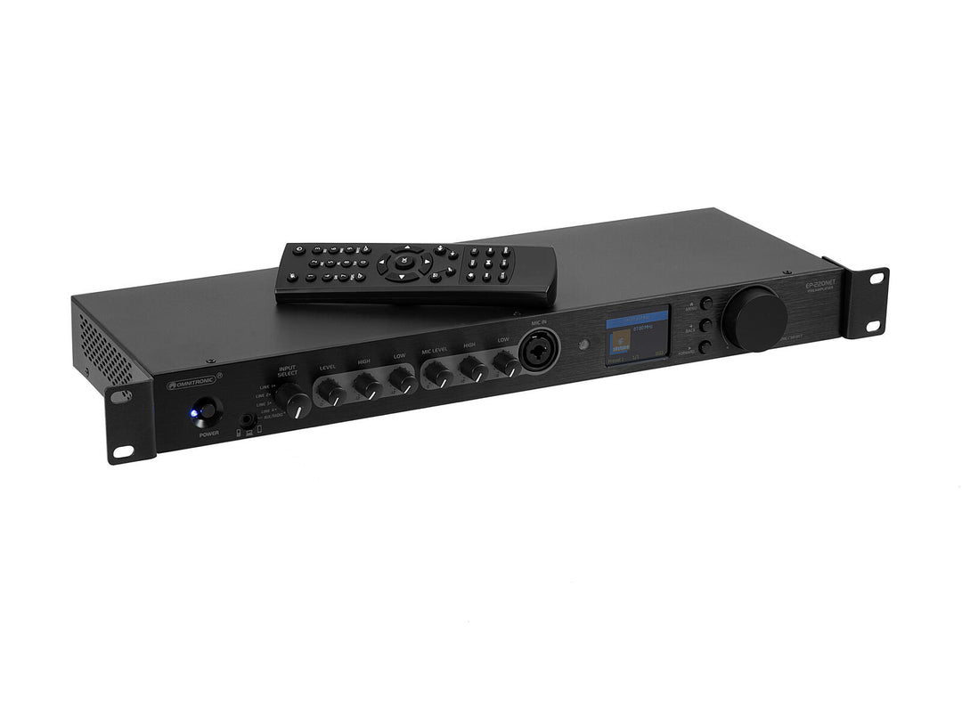 OMNITRONIC EP-220NET Préamplificateur avec radio Internet, DAB+ et Bluetooth