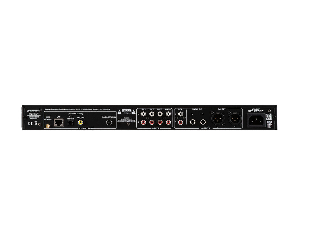 OMNITRONIC EP-220NET Préamplificateur avec radio Internet, DAB+ et Bluetooth
