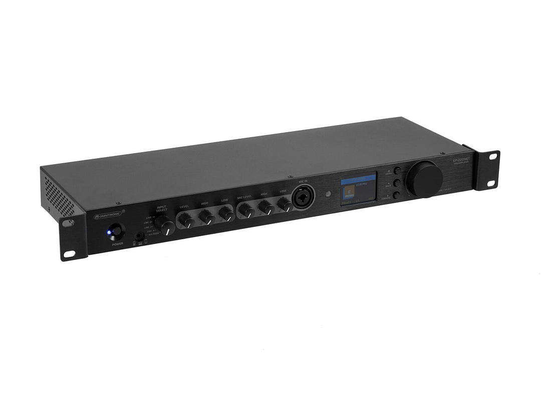 OMNITRONIC EP-220NET Préamplificateur avec radio Internet, DAB+ et Bluetooth