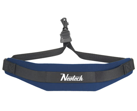 Courroie de saxophone Neotech Soft Sax standard, bleu foncé, crochet en plastique